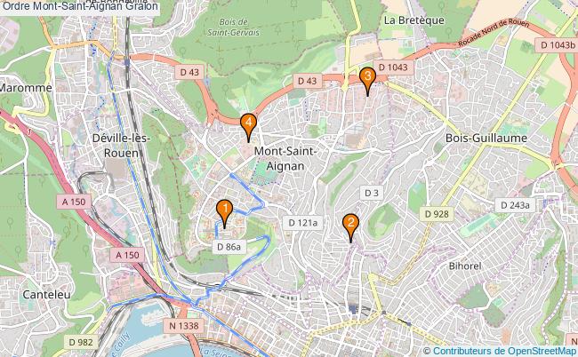plan Ordre Mont-Saint-Aignan Associations ordre Mont-Saint-Aignan : 4 associations
