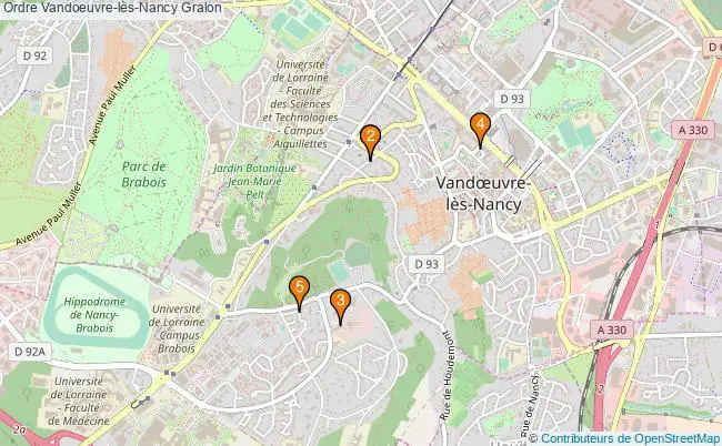 plan Ordre Vandoeuvre-lès-Nancy Associations ordre Vandoeuvre-lès-Nancy : 7 associations