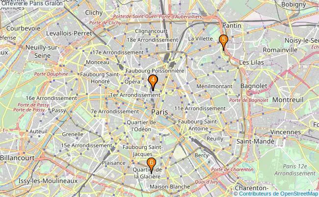 plan Orfèvrerie Paris Associations orfèvrerie Paris : 6 associations