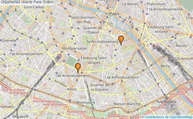 plan Organismes vivants Paris Associations organismes vivants Paris : 7 associations