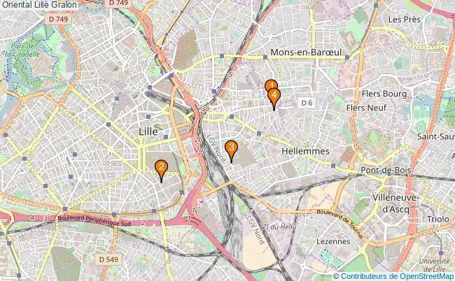 plan Oriental Lille Associations Oriental Lille : 4 associations