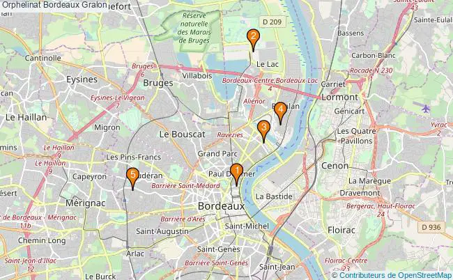 plan Orphelinat Bordeaux Associations orphelinat Bordeaux : 7 associations