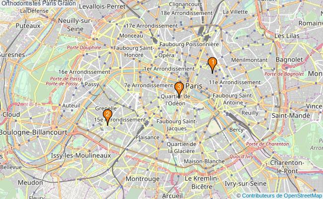 plan Orthodontistes Paris Associations orthodontistes Paris : 3 associations