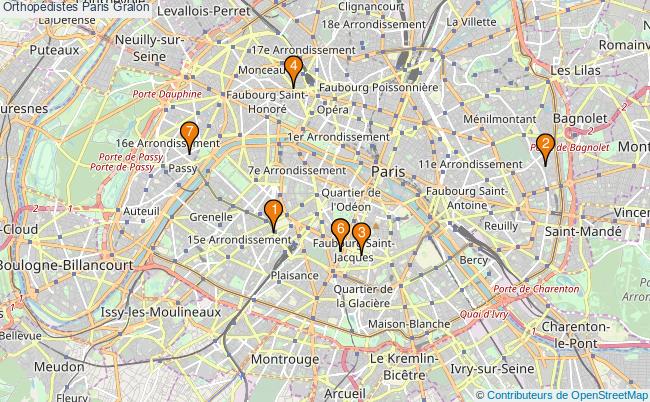 plan Orthopédistes Paris Associations orthopédistes Paris : 7 associations