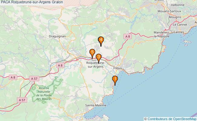 plan PACA Roquebrune-sur-Argens Associations PACA Roquebrune-sur-Argens : 5 associations
