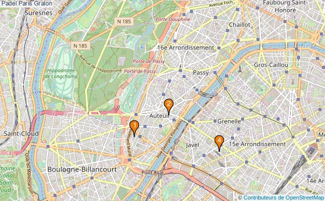 plan Padel Paris Associations padel Paris : 11 associations