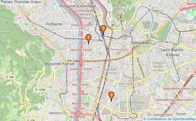 plan Paniers Grenoble Associations Paniers Grenoble : 4 associations