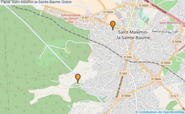 plan Papier Saint-Maximin-la-Sainte-Baume Associations papier Saint-Maximin-la-Sainte-Baume : 3 associations