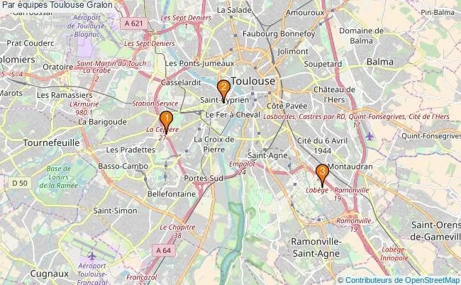 plan Par équipes Toulouse Associations Par équipes Toulouse : 3 associations