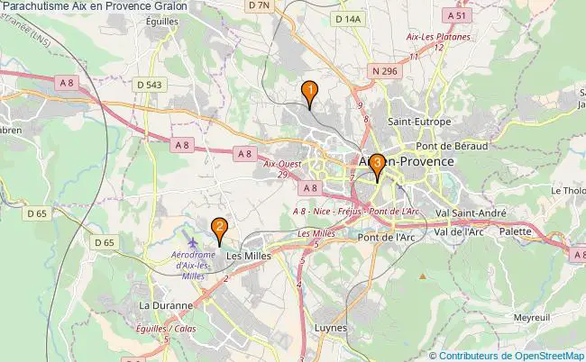 plan Parachutisme Aix en Provence Associations parachutisme Aix en Provence : 3 associations