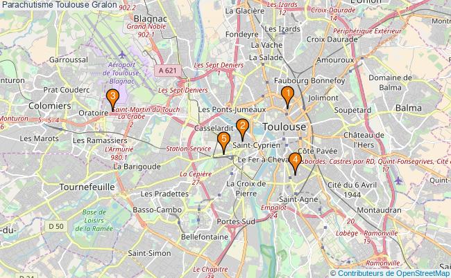 plan Parachutisme Toulouse Associations parachutisme Toulouse : 9 associations