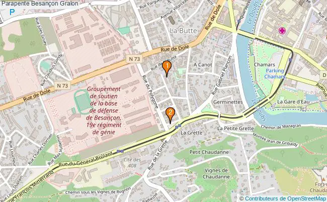 plan Parapente Besançon Associations parapente Besançon : 1 associations