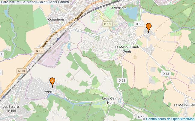 plan Parc naturel Le Mesnil-Saint-Denis Associations parc naturel Le Mesnil-Saint-Denis : 2 associations