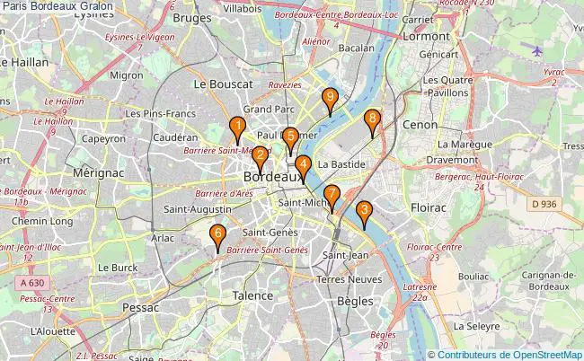 plan Paris Bordeaux Associations Paris Bordeaux : 7 associations