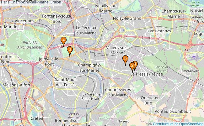 plan Paris Champigny-sur-Marne Associations Paris Champigny-sur-Marne : 5 associations