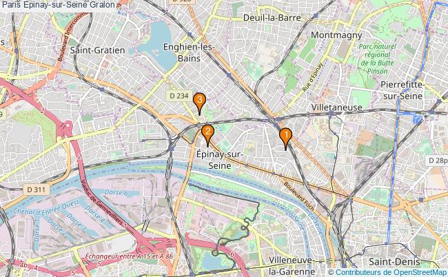 plan Paris Epinay-sur-Seine Associations Paris Epinay-sur-Seine : 3 associations