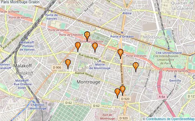 plan Paris Montrouge Associations Paris Montrouge : 16 associations