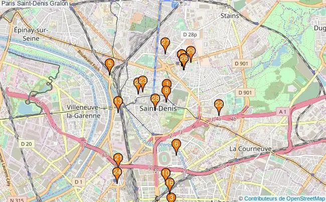 plan Paris Saint-Denis Associations Paris Saint-Denis : 39 associations