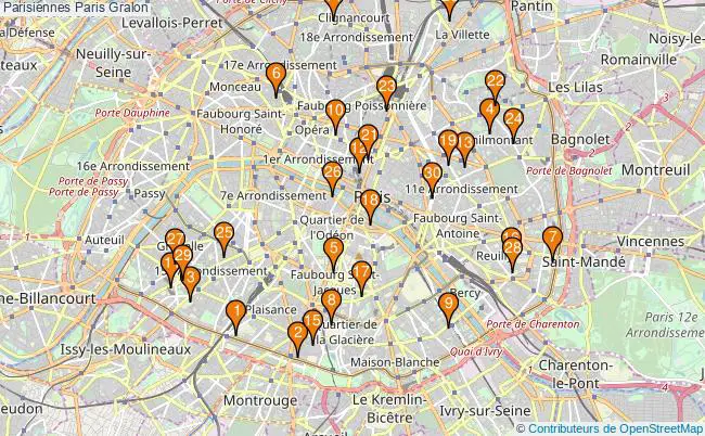plan Parisiennes Paris Associations Parisiennes Paris : 39 associations