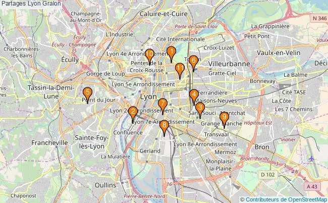 plan Partages Lyon Associations Partages Lyon : 15 associations