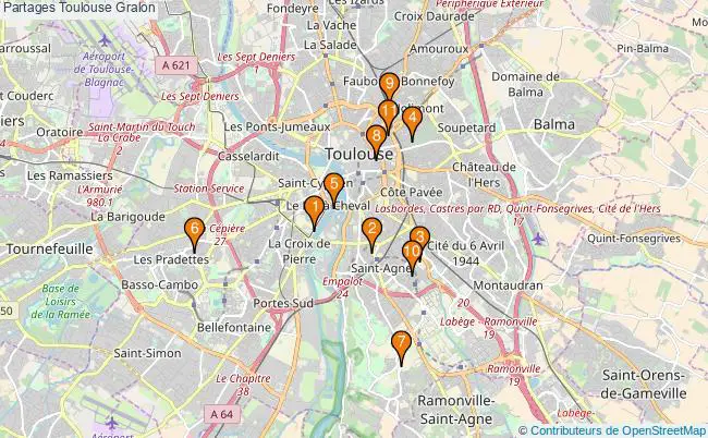 plan Partages Toulouse Associations Partages Toulouse : 15 associations