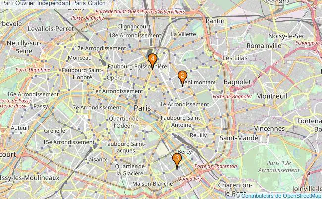 plan Parti Ouvrier Indépendant Paris Associations Parti Ouvrier Indépendant Paris : 4 associations
