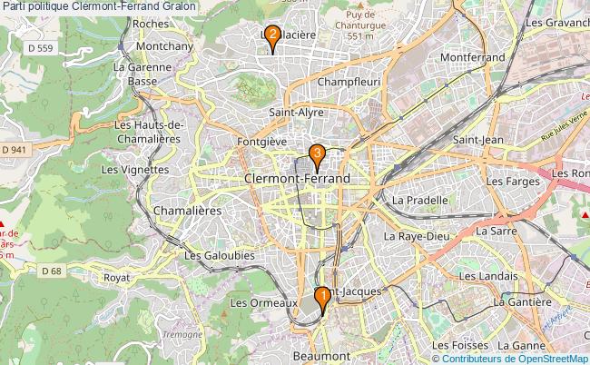 plan Parti politique Clermont-Ferrand Associations parti politique Clermont-Ferrand : 4 associations