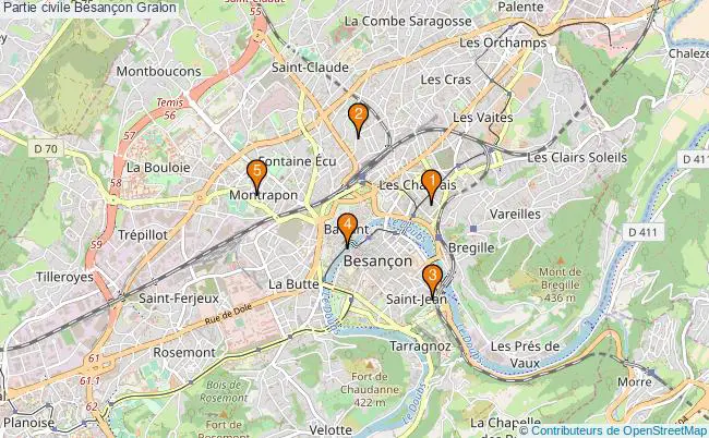 plan Partie civile Besançon Associations partie civile Besançon : 6 associations