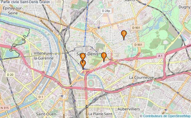 plan Partie civile Saint-Denis Associations partie civile Saint-Denis : 4 associations