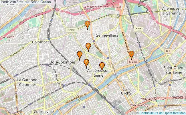 plan Partir Asnières-sur-Seine Associations partir Asnières-sur-Seine : 5 associations
