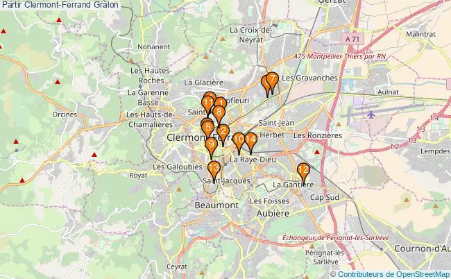 plan Partir Clermont-Ferrand Associations partir Clermont-Ferrand : 15 associations