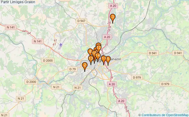 plan Partir Limoges Associations partir Limoges : 17 associations