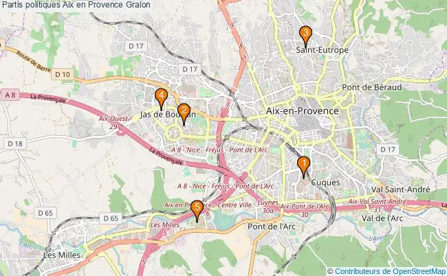 plan Partis politiques Aix en Provence Associations partis politiques Aix en Provence : 5 associations