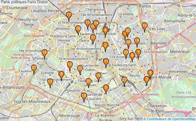 plan Partis politiques Paris Associations partis politiques Paris : 68 associations