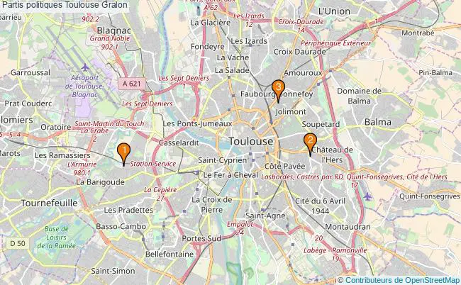 plan Partis politiques Toulouse Associations partis politiques Toulouse : 4 associations
