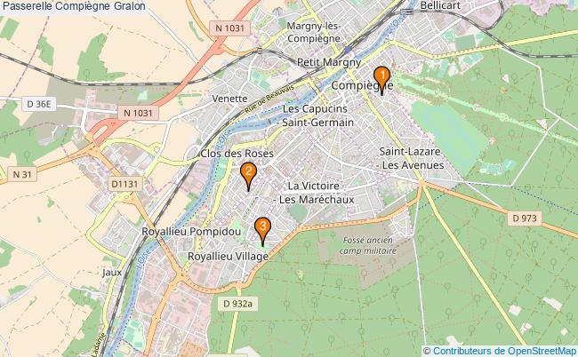 plan Passerelle Compiègne Associations passerelle Compiègne : 3 associations