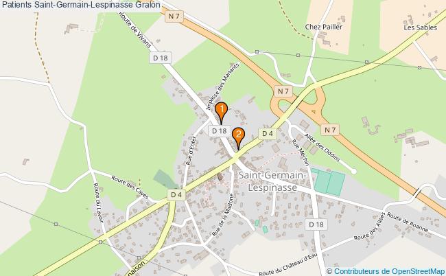 plan Patients Saint-Germain-Lespinasse Associations Patients Saint-Germain-Lespinasse : 2 associations