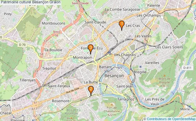 plan Patrimoine culturel Besançon Associations patrimoine culturel Besançon : 6 associations