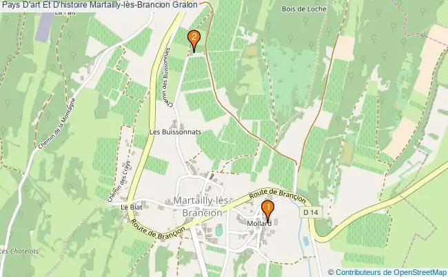 plan Pays D'art Et D'histoire Martailly-lès-Brancion Associations Pays D'art Et D'histoire Martailly-lès-Brancion : 2 associations