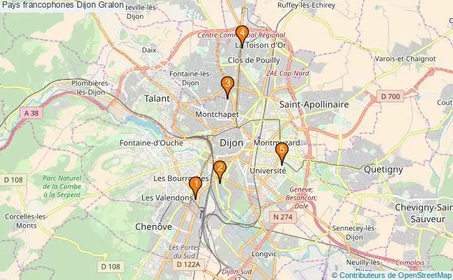 plan Pays francophones Dijon Associations pays francophones Dijon : 5 associations