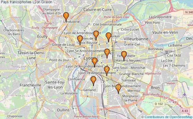 plan Pays francophones Lyon Associations pays francophones Lyon : 10 associations