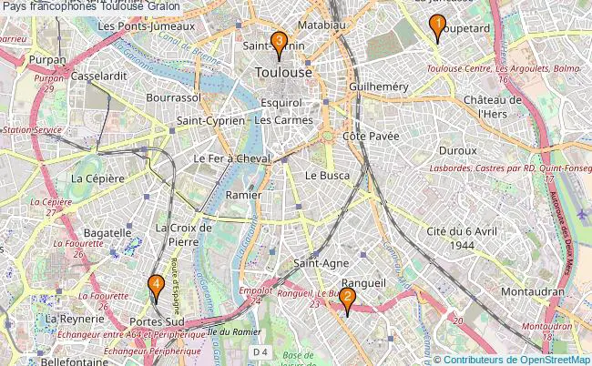 plan Pays francophones Toulouse Associations pays francophones Toulouse : 4 associations