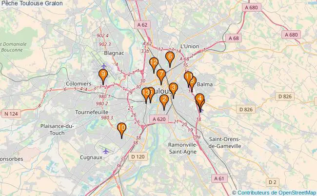 plan Pêche Toulouse Associations pêche Toulouse : 15 associations