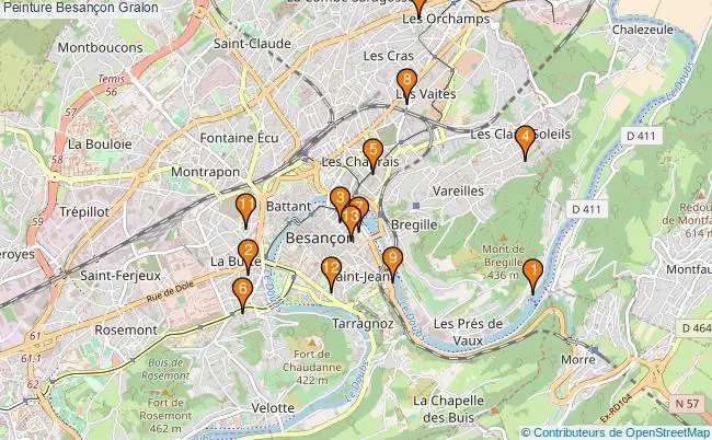 plan Peinture Besançon Associations peinture Besançon : 18 associations