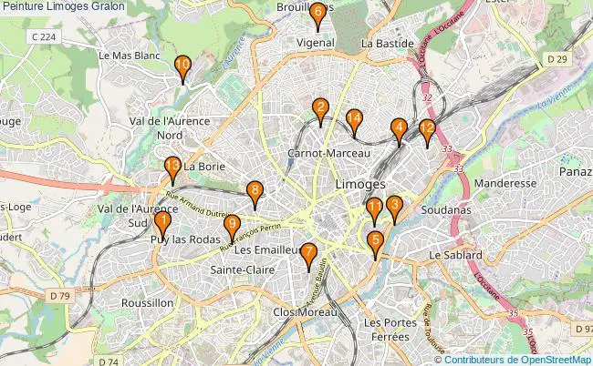 plan Peinture Limoges Associations peinture Limoges : 18 associations