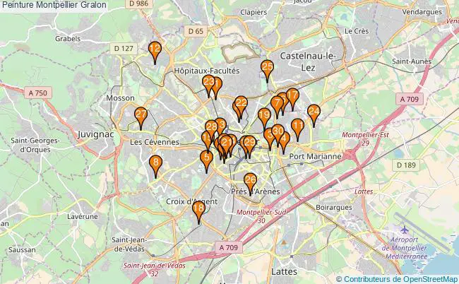 plan Peinture Montpellier Associations peinture Montpellier : 66 associations