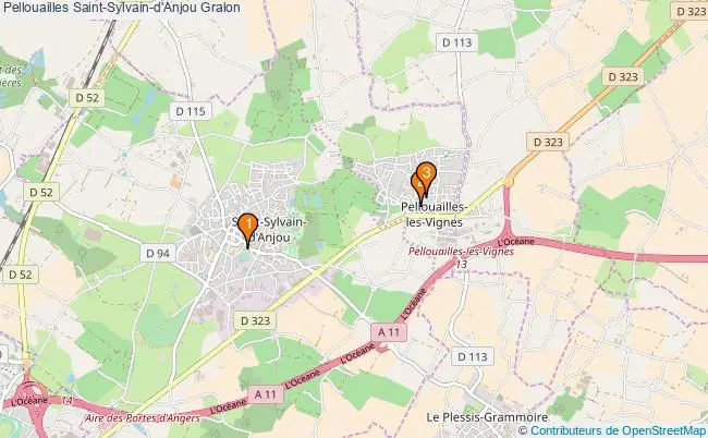 plan Pellouailles Saint-Sylvain-d'Anjou Associations Pellouailles Saint-Sylvain-d'Anjou : 3 associations