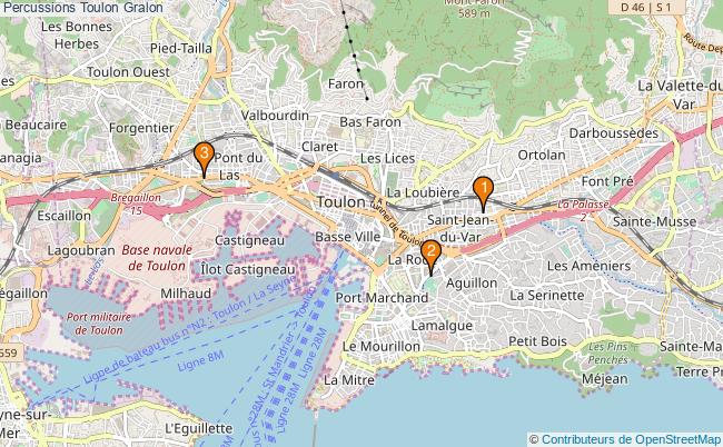 plan Percussions Toulon Associations percussions Toulon : 3 associations