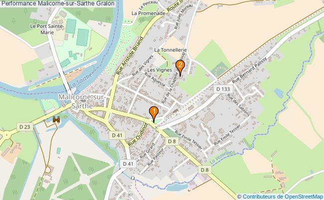 plan Performance Malicorne-sur-Sarthe Associations Performance Malicorne-sur-Sarthe : 2 associations