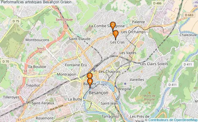 plan Performances artistiques Besançon Associations performances artistiques Besançon : 4 associations